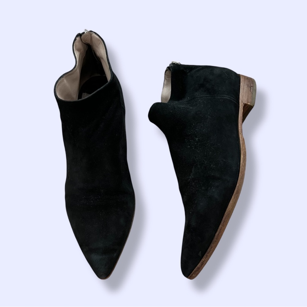 Miu Miu Black Suede Ankle Boots